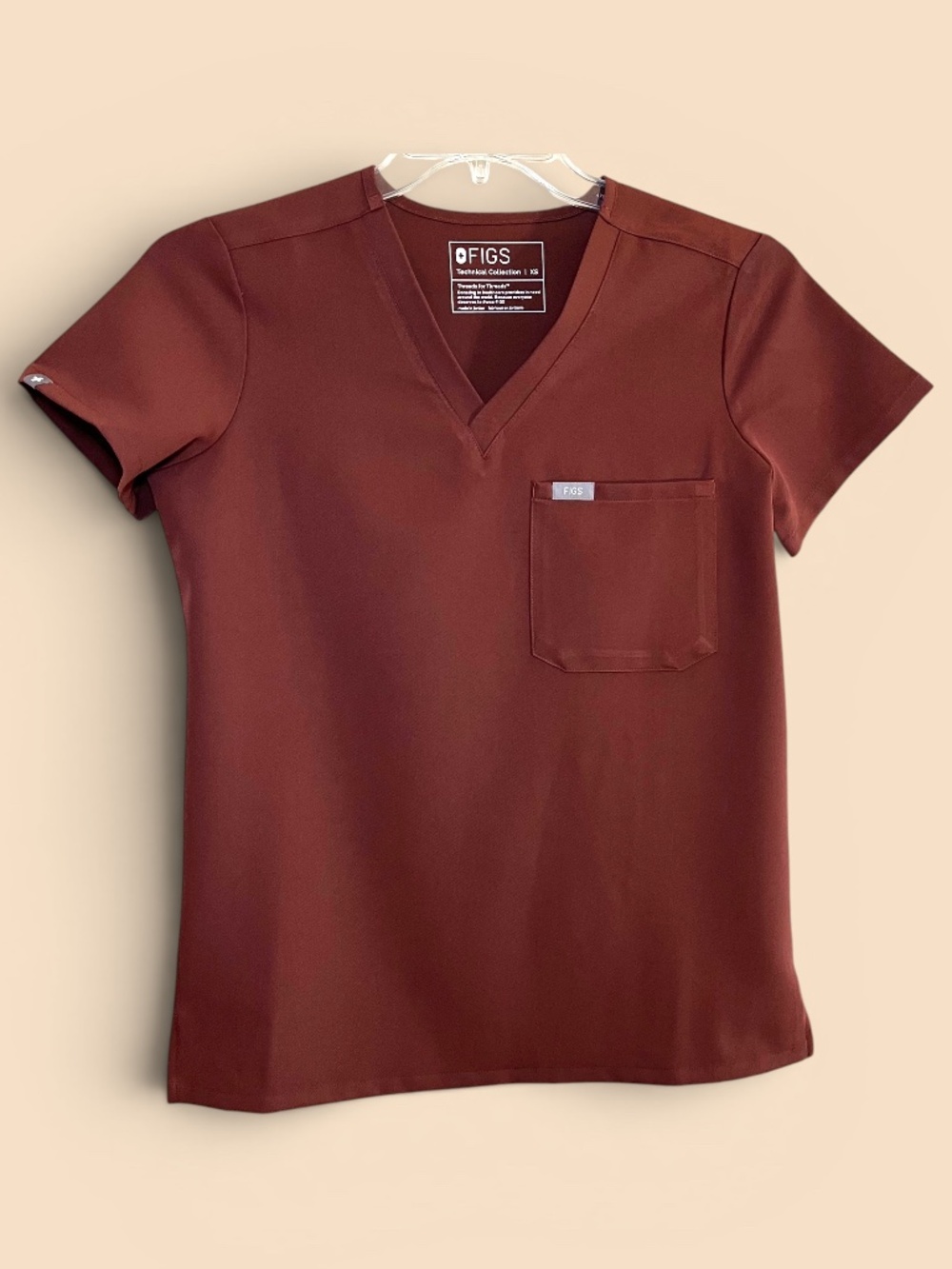 Figs Catarina Cedar Scrub Top Size XS NWOT PO# 7843
